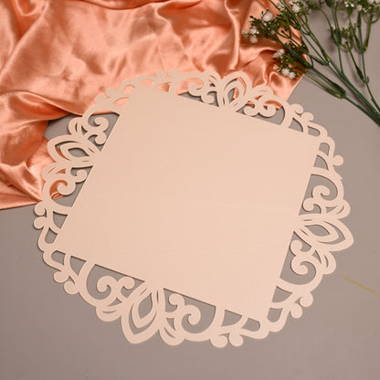 Pearl acrylic square ornate border, Placemat 