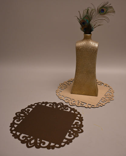 A square dark brown ornate border, Placemat 