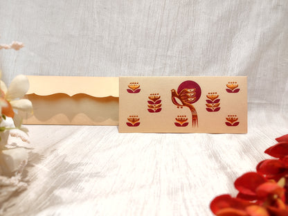 Peacock foil envelopes- Set of 10