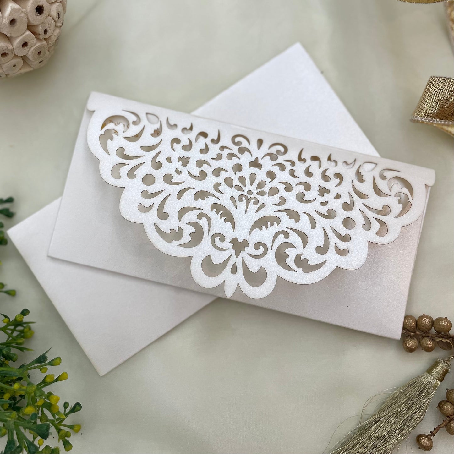 Pointed flap -Laser Cut Flap Envelope (set of 5)