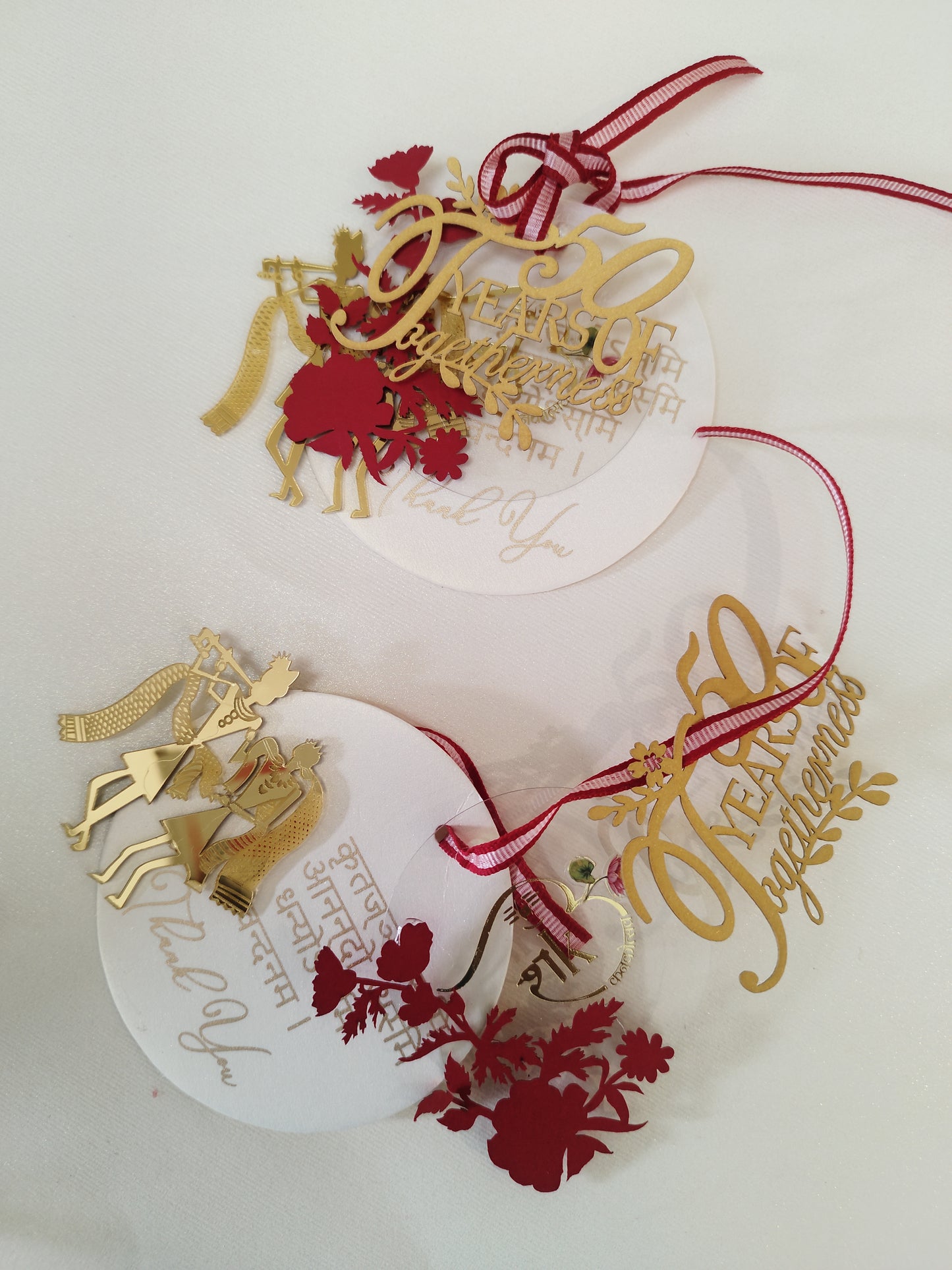 Radha Krishana  Gift tag with 3 layers