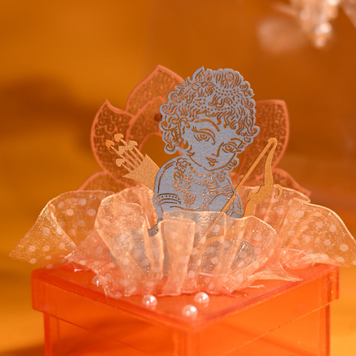 Ram Lala acrylic Coin box with transparent bag