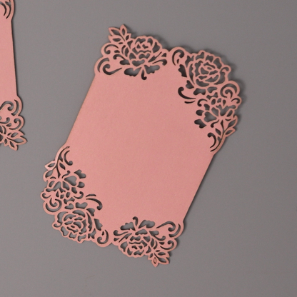 Rose rectangular Gift tag