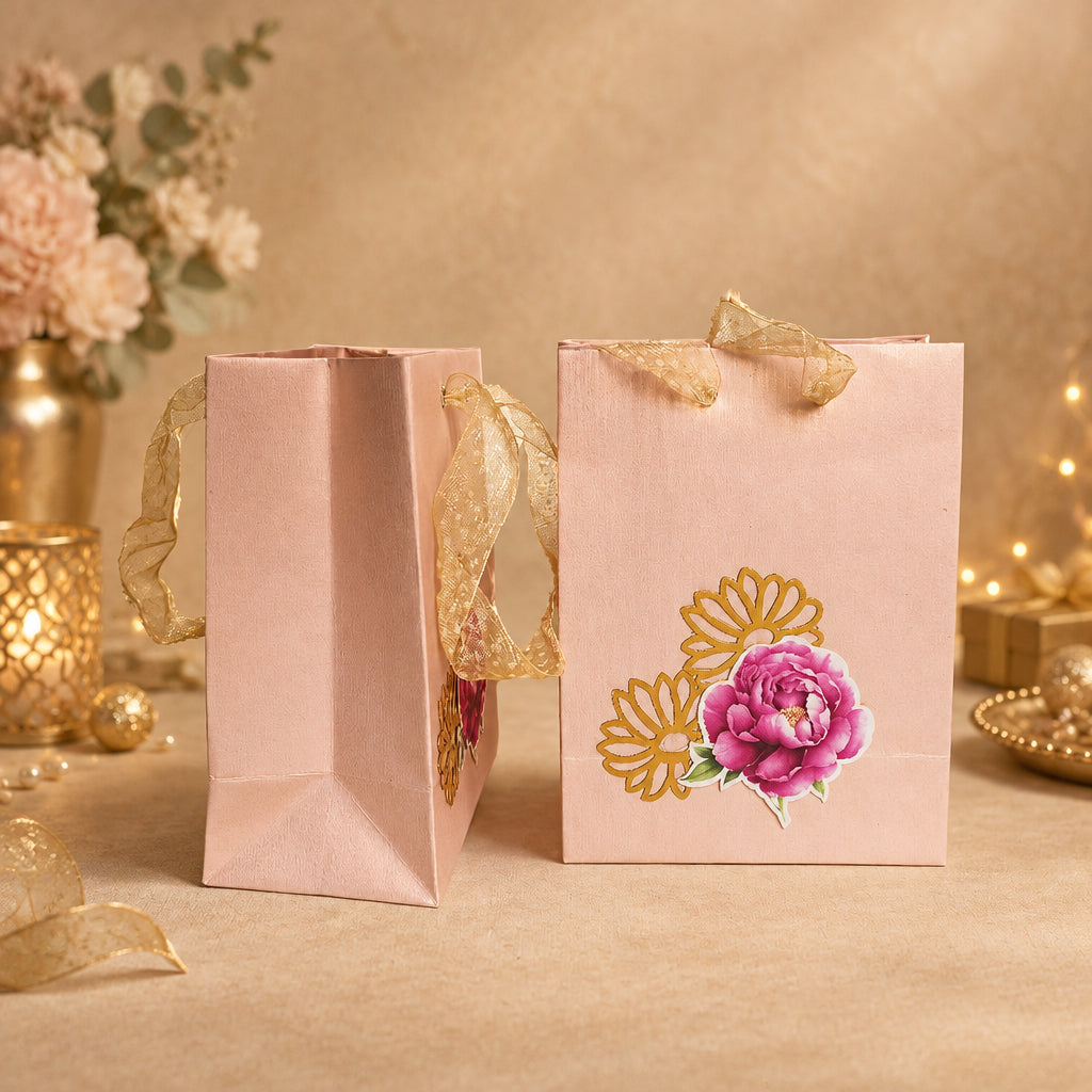 Roses cutout small gift bag