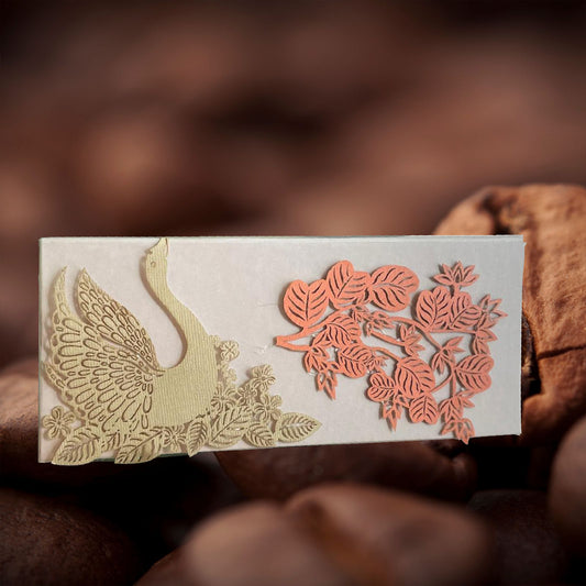Swan Cash Box, Gaddi Box with lazer cutting swan and nature leaves
