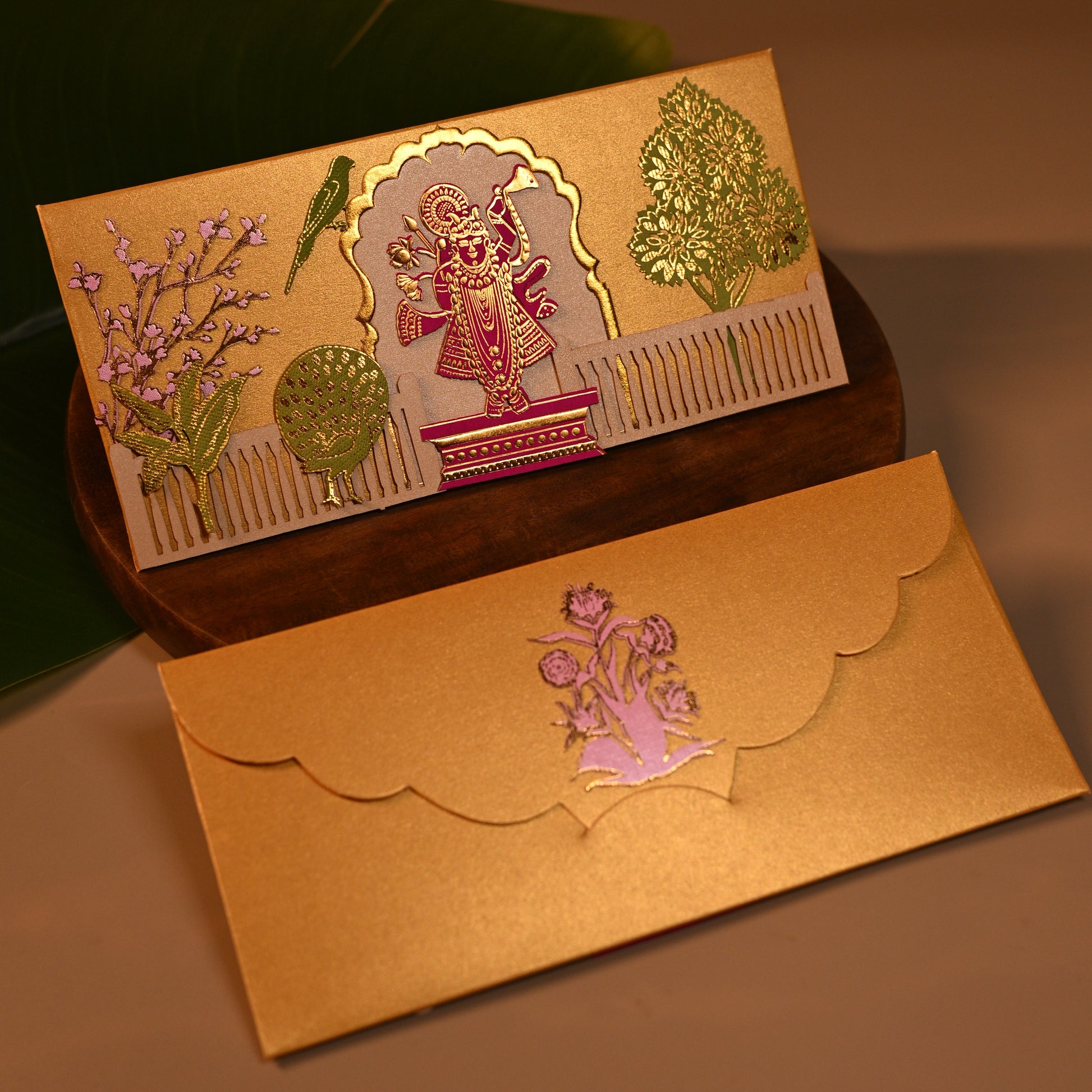 Decorative Envelope with intricate designs of Pitchwai, tanjore and Srinathji