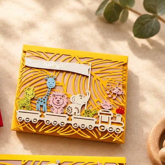 Animal Train Small Envelope