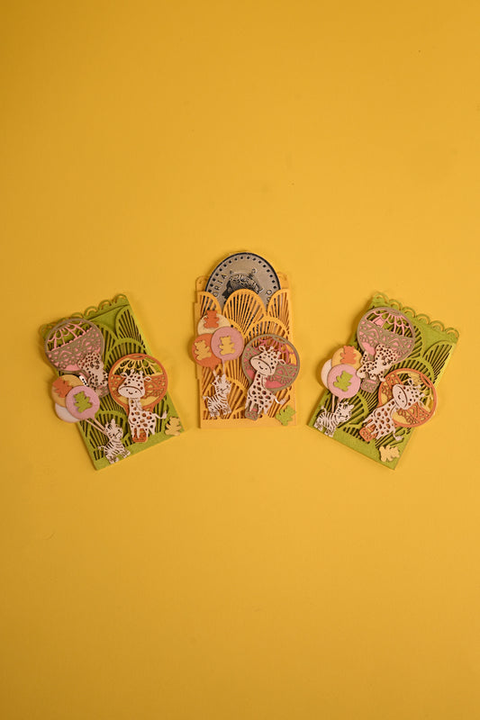Animal themed coin holders in bright colours with laser cutting