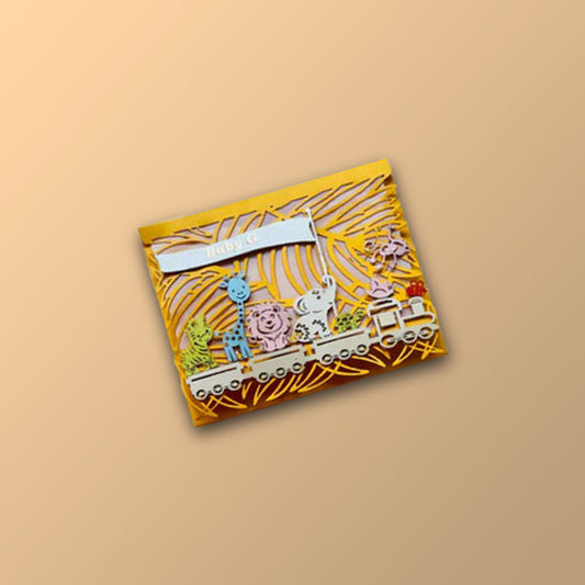 Animal Train Small Envelop - Set of 10