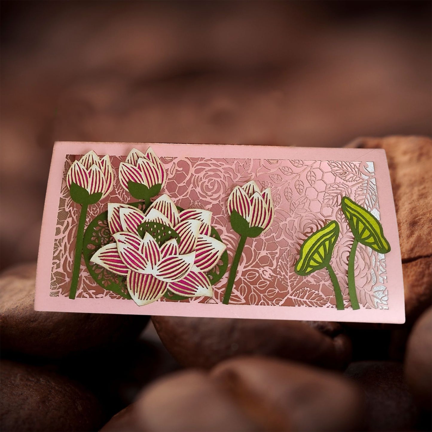 Pitchwai Pink with 3D Lotus Strong Cash Box