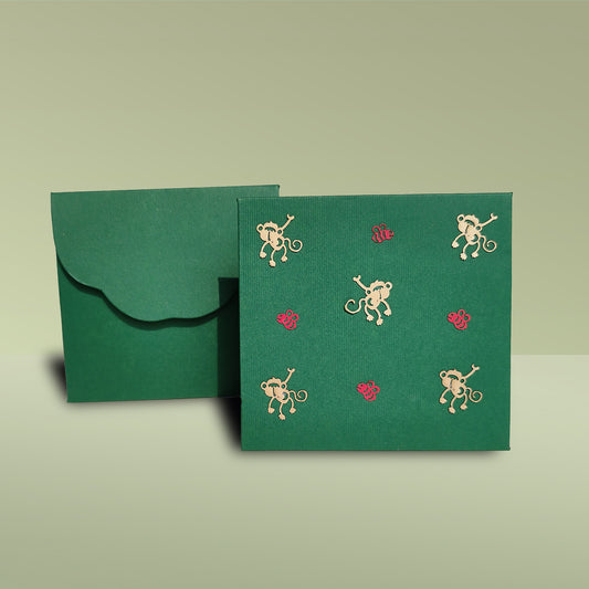 Bee and Monkey Design Small Envelop - Set of 10
