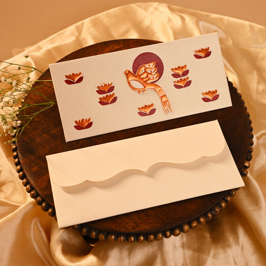 Peacock foil envelopes- Set of 10