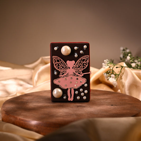 coin box with angel lazer cutting and pearl embellishments