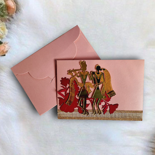 Acrylic Radha Krishna Small Envelop Set of - 5