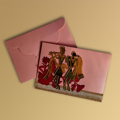 Acrylic Radha Krishna Small Envelop Set of - 5
