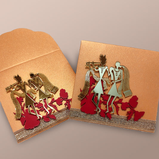 Acrylic Radha Krishna Small Envelop Set of - 5