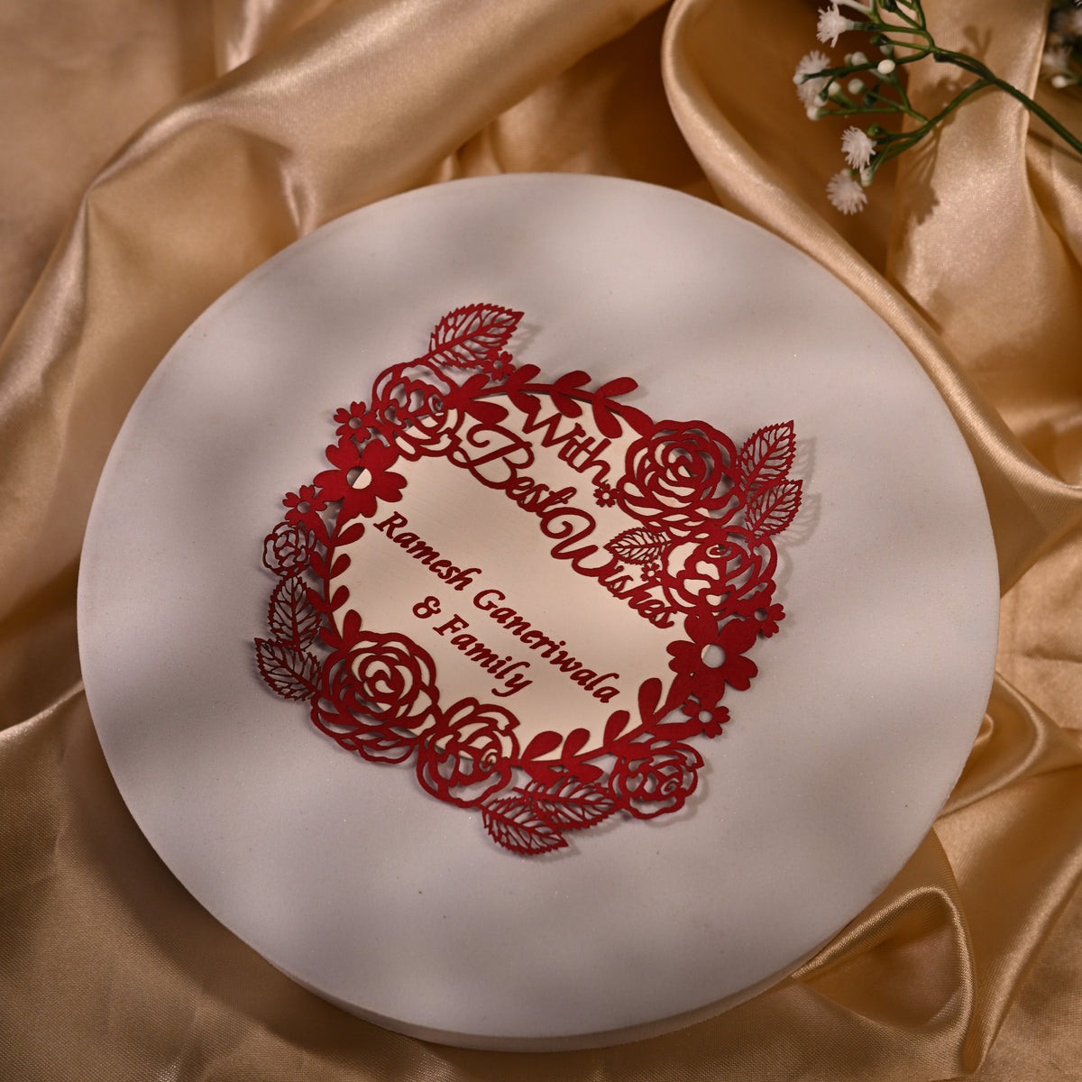 Rose Cutting Round Gift Tag- set of 10